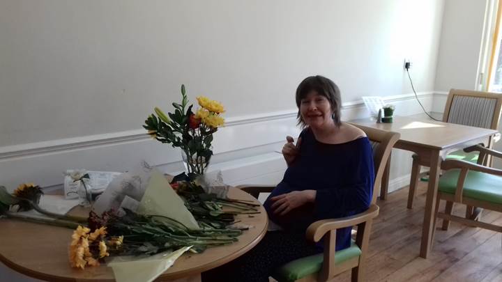 Vicky loves getting creative by arranging flowers for our Greenside Court care home in Rotherham. 