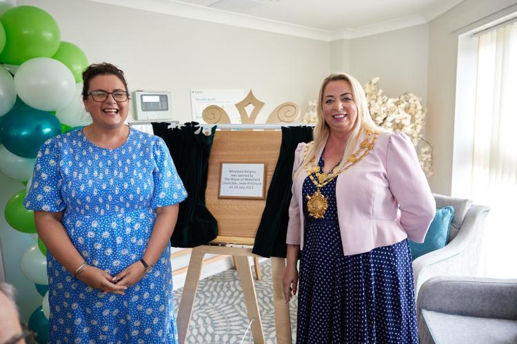 Clare Heaton, Home Manager with Mayor of Wakefield, Councillor Josie Pritchard