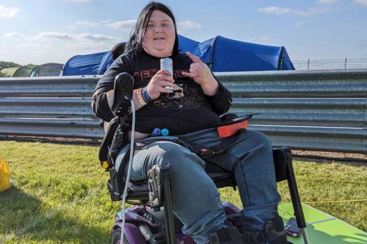 Wheelchair user at Download Festival